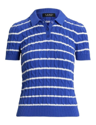 Женский свитер-поло Ralph Lauren с коротким рукавом 1159862450 (Синий S)