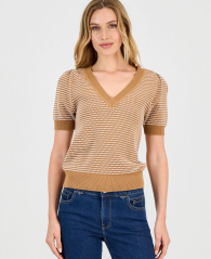 Жіночий трикотажний светр Tommy Hilfiger з коротким рукавом 1159863512 (Коричневий M)