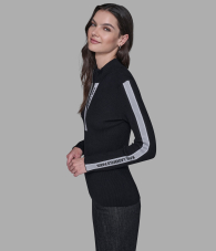 Женский свитер Karl Lagerfeld Paris с полумолнией 1159863540 (Черный S)