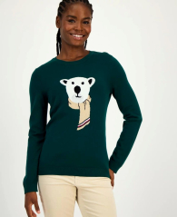 Женский свитер Tommy Hilfiger с рисунком 1159863993 (Зеленый XL)