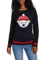 Женский свитер Tommy Hilfiger с рисунком 1159863997 (Синий S)