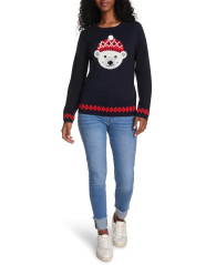 Женский свитер Tommy Hilfiger с рисунком 1159863997 (Синий S)