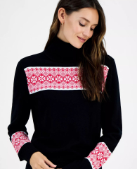 Женский свитер Tommy Hilfiger с воротником 1159864006 (Черный L)