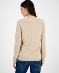 Женский свитер Tommy Hilfiger с рисунком 1159864306 (Бежевый L)