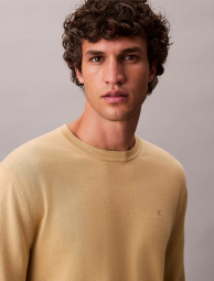 Чоловічий бавовняний светр Calvin Klein 1159932405 (Жовтий L)