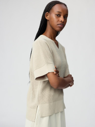 Свитер с короткими рукавами UNIQLO 1160090026 (Бежевый S)
