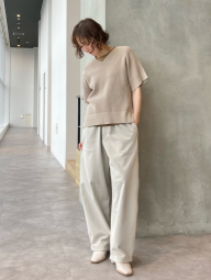 Свитер с короткими рукавами UNIQLO 1160090026 (Бежевый S)