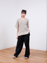Свитер с короткими рукавами UNIQLO 1160090026 (Бежевый S)