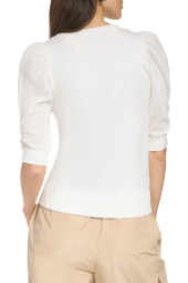 Жіночий светр DKNY з короткими рукавами 1160233940 (Білий S)
