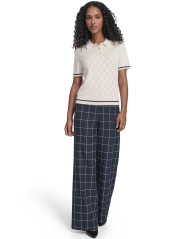 Женский свитер-поло Tommy Hilfiger с коротким рукавом 1160789502 (Бежевый XS)