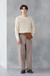 В'язаний светр UNIQLO з бавовни 1160842527 (Бежевий 3XL)