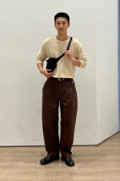 В'язаний светр UNIQLO з бавовни 1160842527 (Бежевий 3XL)