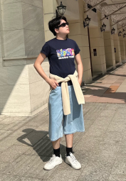 В'язаний светр UNIQLO з бавовни 1160842527 (Бежевий 3XL)