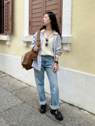 Светр в рубчик UNIQLO 1160844862 (Молочний L)