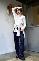 Светр в рубчик UNIQLO 1160844862 (Молочний L)