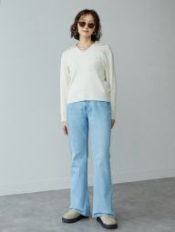 Светр в рубчик UNIQLO 1160844862 (Молочний L)