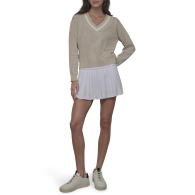 Женский свитер DKNY с перфорацией 1161428747 (Бежевый XL)