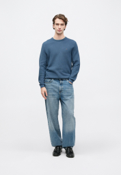 Мужской текстурный свитер Tommy Hilfiger 1161906047 (Синий XL)