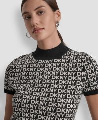 Женский свитер DKNY с коротким рукавом 1161918633 (Черный XS)