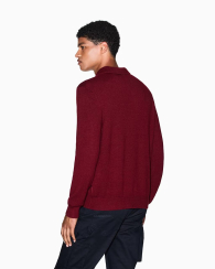 Мужской свитер-поло Armani Exchange из шерстяной смеси 1162186188 (Бордовый XXL)