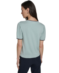 Женский свитер Tommy Hilfiger с коротким рукавом 1162704155 (Зеленый XL)