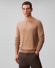 Мужской мягкий свитер Calvin Klein 1162741952 (Коричневый XL)