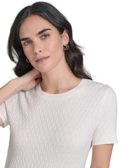 Женский свитер Calvin Klein с короткими рукавами 1162914441 (Белый L)
