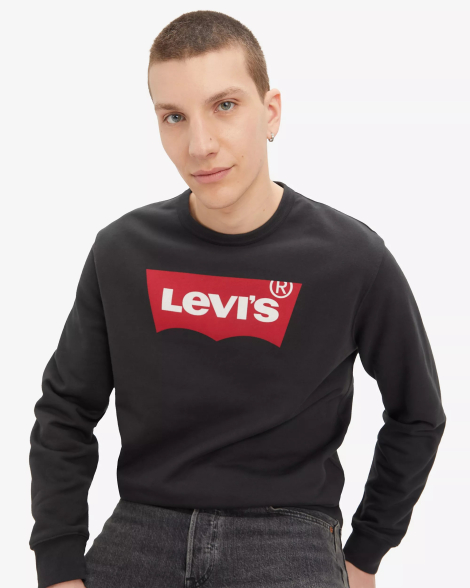 Мужской свитшот Levi's на флисе 1159838159 (Черный M)