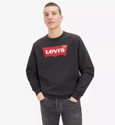 Мужской свитшот Levi's на флисе 1159838159 (Черный M)