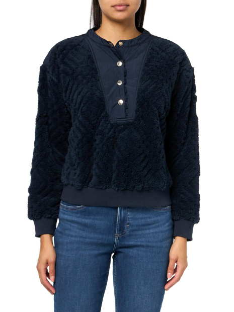 Жіночий світшот Tommy Hilfiger із шерпи 1159838238 (Синій S)