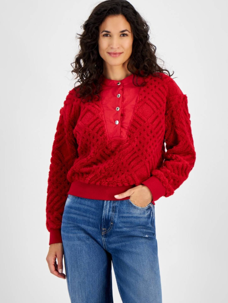 Жіночий світшот Tommy Hilfiger із шерпи 1159838240 (Червоний XL)