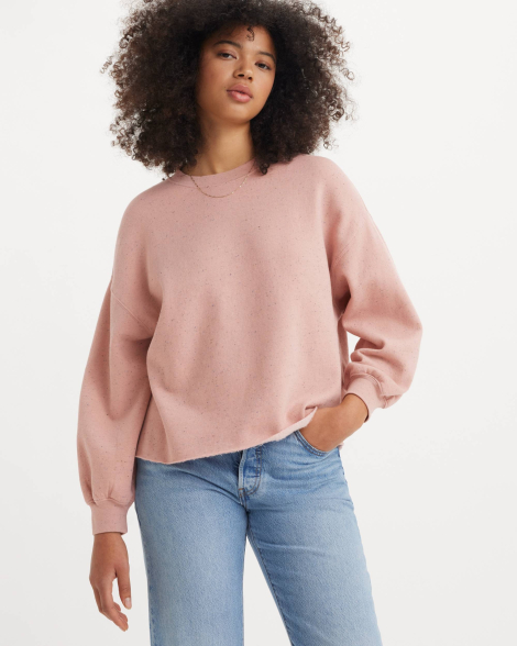 Свитшот женский Levi's флис 1159838261 (Розовый S)