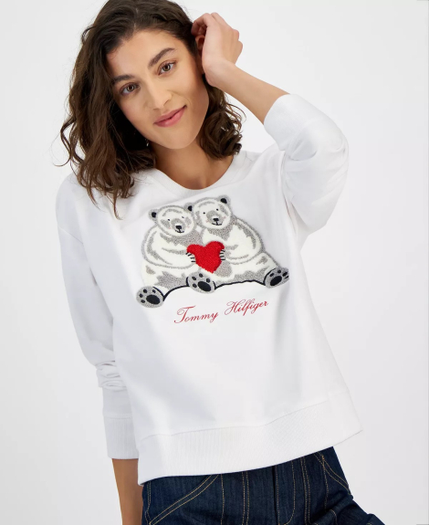 Женский свитшот Tommy Hilfiger кофта 1159838273 (Белый 0X)