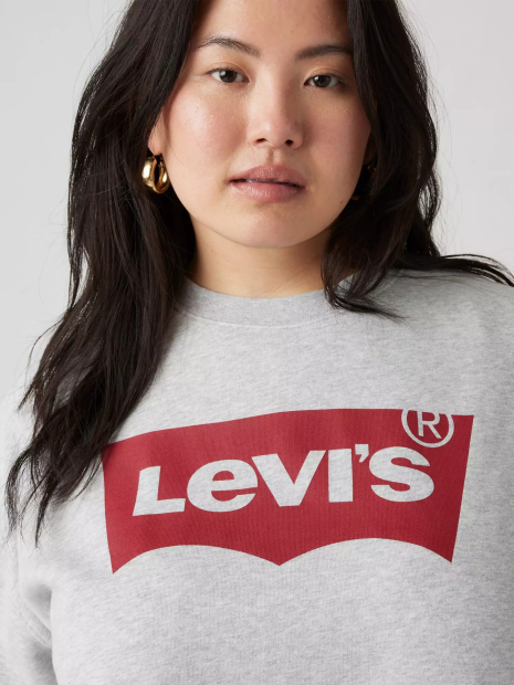 Світшот жіночий Levi's з логотипом 1159839982 (Сірий 2X)
