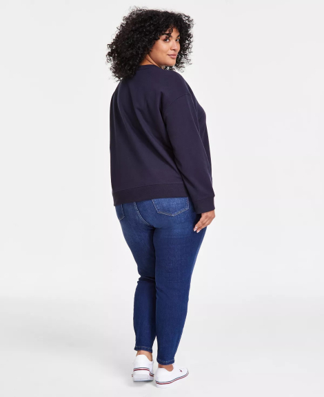 Женский свитшот Tommy Hilfiger с вышивкой 1159840857 (Синий 1X)