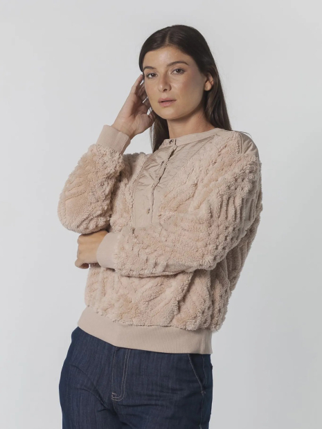 Женский свитшот Tommy Hilfiger из шерпы 1159841178 (Бежевый XL)