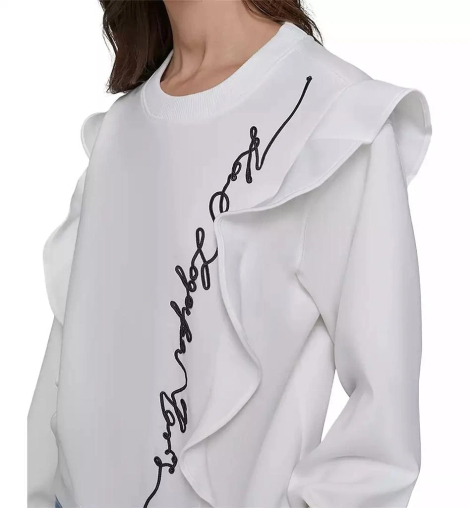 Женский свитшот Karl Lagerfeld Paris с логотипом 1159842891 (Белый XL)