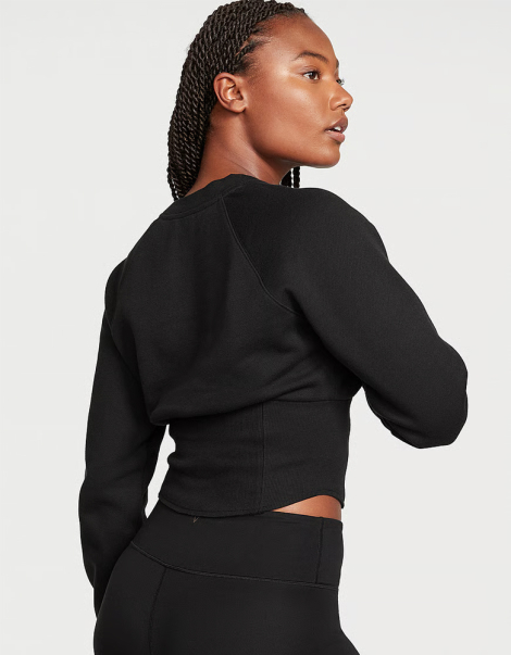 Свитшот с корсетным дизайном Victoria's Secret на флисе 1159842986 (Черный XS)