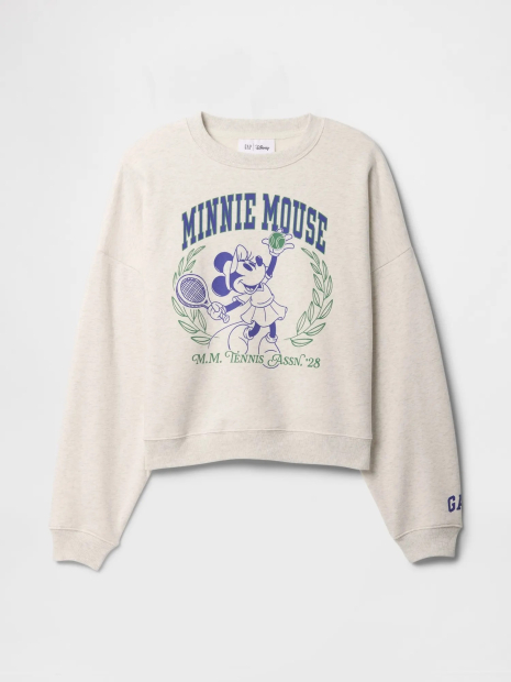 Свитшот женский на флисе GAP с принтом Disney Minnie Mouse 1159843329 (Серый XL)