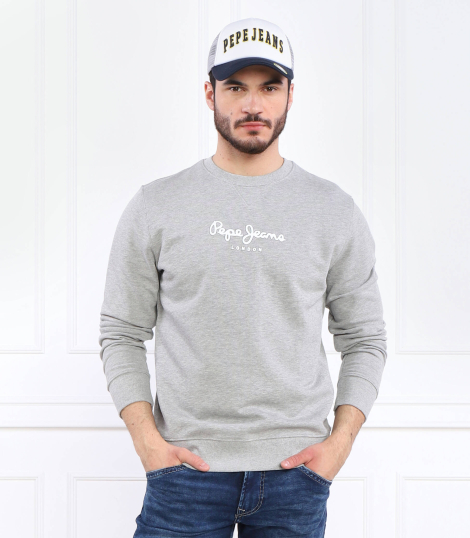 Чоловічий світшот Pepe Jeans London з логотипом 1159844173 (Сірий XL)