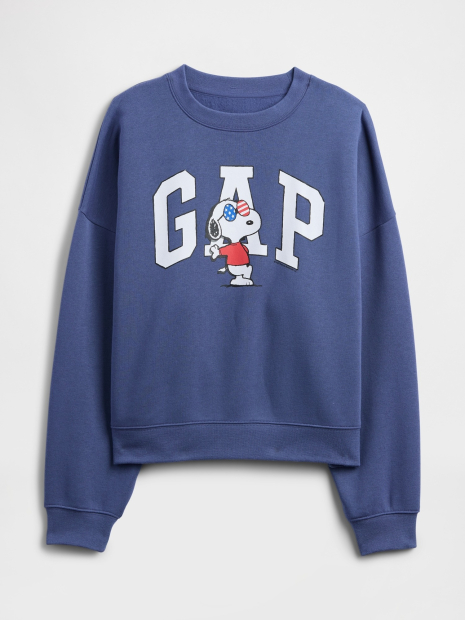 Женский свитшот на флисе GAP с принтом Snoopy 1159844195 (Синий M)