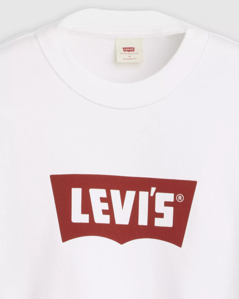 Свитшот Levi's с логотипом 1159845773 (Белый XXL)