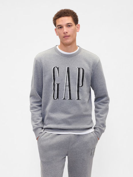 Свитшот мужской GAP на флисе 1159846309 (Серый L)