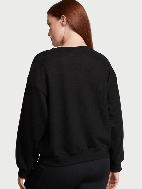 Женский свитшот Victoria's Secret со стразами 1159847577 (Черный M)