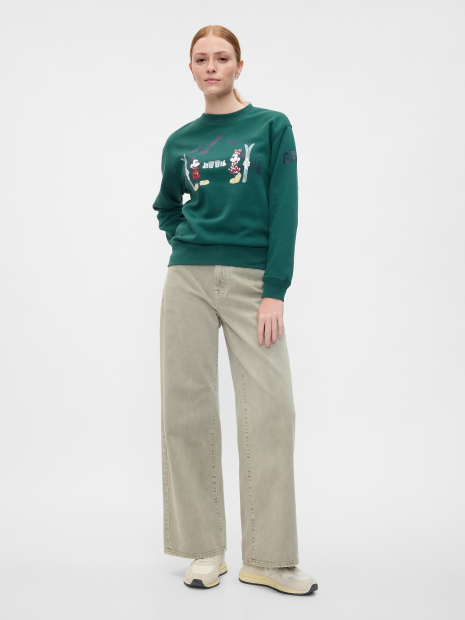 Свитшот женский Disney GAP на флисе 1159848241 (Зеленый M)