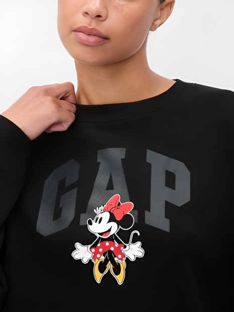 Женский свитшот Minnie Mouse GAP на флисе 1159848248 (Черный XL)