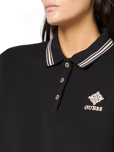 Женский свитшот-поло Guess с логотипом 1159849710 (Черный XL)