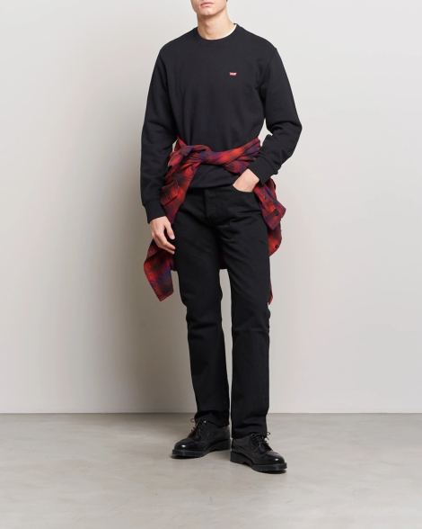 Чоловічий світшот Levi's на флісі 1159850375 (Чорний M)