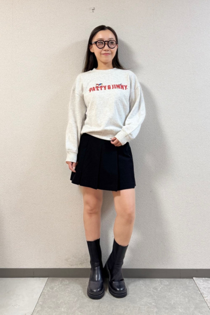 Свитшот Sanrio UNIQLO Patty & Jimmy с принтом 1159851335 (Серый XL)