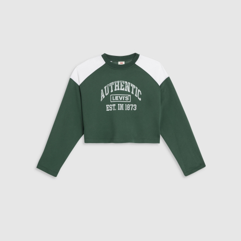 Женский укороченный свитшот на флисе Levi's 1159852367 (Белый/Зеленый XL)